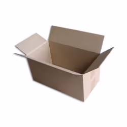 Boîte carton de type caisse américaine (2x2 rabats de fermeture) - Qualité simple cannelure. - Bonne finition avec extérieur  ...