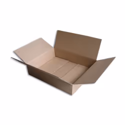Boîte carton de type caisse américaine (2x2 rabats de fermeture) - Qualité simple cannelure. - Bonne finition avec extérieur ...