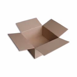 Boîte carton de type caisse américaine (2x2 rabats de fermeture) - Qualité simple cannelure. - Bonne finition avec extérieur  ...