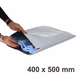 Enveloppes (pochettes) 100% en plastique OPAQUES, IMPERMEABLES et difficilement déchirables Intérieur NOIR / extérieur BLANC ...