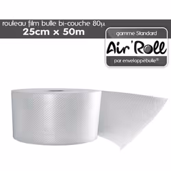 Notre qualité standard correspond au haut de gamme du marché européen. - Film bulles d'air polyéthylène bi-couche 80 microns ...