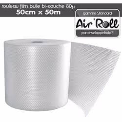 Notre qualité standard correspond au haut de gamme du marché européen. - Film bulles d'air polyéthylène bi-couche 80 microns  ...
