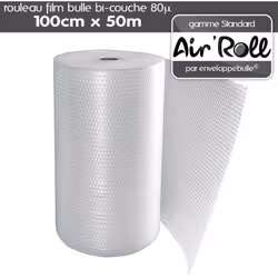 Description générale Ce film à bulles en polyéthylène bi-couche de 80 microns est parfait pour emballer, protéger, caler, iso ...