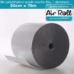 Qualité standard aux propriétés ISOTHERMES (limite les variations de température) - Film bulles d'air polyéthylène quadri-cou ...