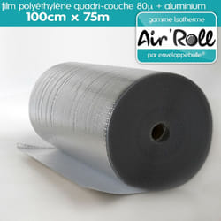 Lot de 1 Rouleau de film bulle d'air ISOTHERME 100cm x 75m