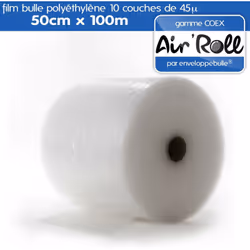 Nouvelle qualité COEX = 10 couches de film polyéthylène superposées - Film bulles d'air polyéthylène 45 microns - Bulles de d ...