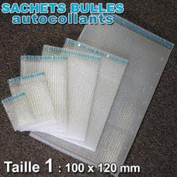 Enveloppebulle - Lot de 100 Sachets bulles d'air 100x120 mm avec rabat adhésif
