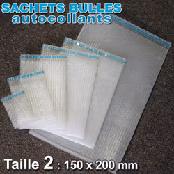 Sachet matelassé bulles d'air + rabat de fermeture avec bande adhésive *Les dimensions indiquées tiennent compte de tolérance ...