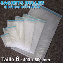 Sachet matelassé bulles d'air + rabat de fermeture avec bande adhésive *Les dimensions indiquées tiennent compte de tolérance ...