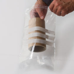 Enveloppebulle - Lot de 100 Sachets plastiques à fermeture zip 200x300mm + 3 bandes blanches