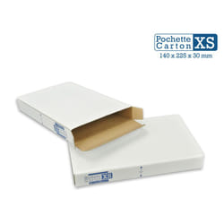 Enveloppebulle - Lot de 10 Boîtes Pochettes Carton xs - hauteur 3cm - format 140x225 mm