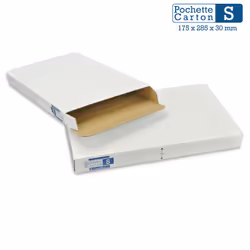 Boîte carton petite hauteur (3 cm extérieur) + solide + légère + économique Spécialement adapatée aux envois en Lettre Suivie ...