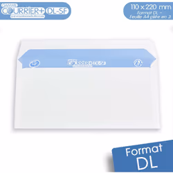 Format 110 x 220 mm type DL pour feuille A4 pli?en 3 Gamme COURRIER+ : Fabrication fran?se en circuit court, exclusivement po ...