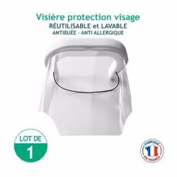 Visière protection visage - réutilisable et lavable - antibuée – anti Allergique Réutilisable et lavable - Fabriquée en Franc ...