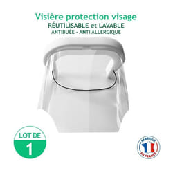Visià¨re protection visage - réutilisable et lavable - antibuée - anti Allergique