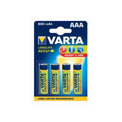 PIECES ACCESSOIRES TELEPHONIE DIVERS MARQUES 8916597 ACCU VARTA 1.2V-800MAH NI-MH HR03 AAA