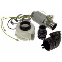 Ensemble résistance capot pompe de cyclage d'origine (480131000096, 481010518499) Lave-vaisselle BAUKNECHT, IGNIS, IKEA, IKEA WHIRLPOOL, KITCHENAID,