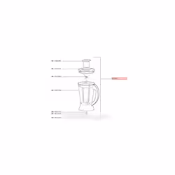 Bol complet pour Robot. Référence de la pièce : ACV801, Marque : MOULINEX. Couleur de la pièce : Transparent.