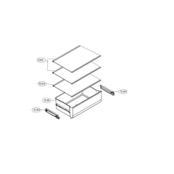 Dessus de bac a legumes rep 155A pour refrigerateur LG