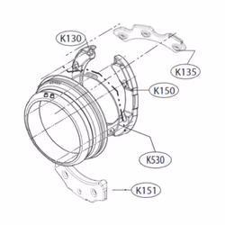 Contre-poids gauche pour Lave-linge LG MAG63763001, MAG63763016 Appareils compatibles : [MACHINE À LAVER, LAVE-LINGE LG: ] F1 ...