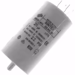 Condensateur 20 mF 450V compatible pour lave-linge BRANDT, THOMSON, VEDETTE, FAGOR 481981729153 Appareils compatibles : [LAVE ...