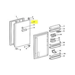 Ensemble porte blanc/gmb/style 534X1184X pour refrigerateur...