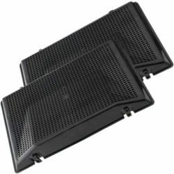 Whirlpool - Lot de 2 filtres charbon type 37 AMC962 285X175X40 mm (484000008786, 481249038015) Hotte ariston hotpoint, fagor, faure, ikea sauter