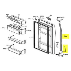Poignee basse porte refrigerateur rep 70 pour refrigerateur...