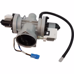 Pompe de vidange complète compatible pour lave linge LG Pompe double comprenant une pompe de vidange avec moteur qui aspire l ...