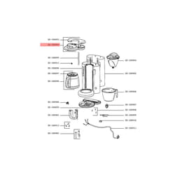 Capot + bouton + couvercle pour pieces preparation des...