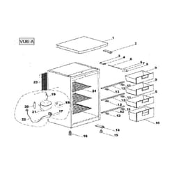 Continental Edison - tiroir superieur congelateur REP9 pour refrigerateur...