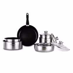Batterie De Cuisine Inox Anti Adhésif 10 Pcs Tfi Flex10 Ix De Kitchencook