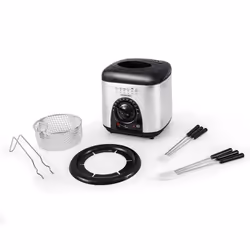 Kitchencook - Friteuse électrique 1l 2en1 - Avec Service à Fondue - Couvercle Avec Fenêtre - Revêtement Antiadhésif