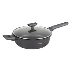 Sauteuse Fonte D'aluminium Noire 26cm Avec Couvercle Betty St26tfi De Kitchencook