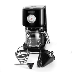 Cafetière style rétro avec filtre nylon réutilisable RETRO COFFEE noir Kitchencook