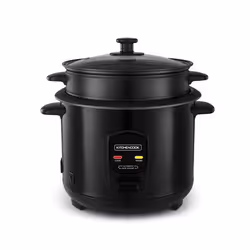 Cuiseur à Riz 1.8l Avec Cuve Métal Et Panier Vapeur Japan X Kitchencook Noir