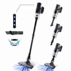 Vortex - Aspirateur Balai 2en1 Sans Fil - 140w - Autonomie(40min) - Filtre Hepa - Fourni Avec Support Mural