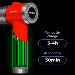 Vortex CRC90_RED aspirateur de table Rouge, Transparent Sans sac - Vue supplémentaire 4