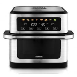 Kitchen Cook AIRMED10 Unique 10 L Autonome 1800 W Friteuse d’air chaud Noir, Acier inoxydable