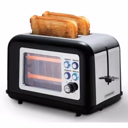 Kitchen Cook TOASTEO GLASS BLACK 7 2 part(s) 800 W Noir, Acier inoxydable - Vue supplémentaire 2