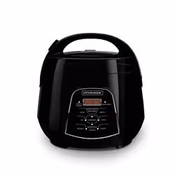 Kitchencook - Cuiseur à Riz 2.2l - Panier Vapeur Intégré - 400w - 4 Menus De Cuisson Automatique - Départ Différé - Noir