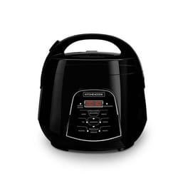 Kitchencook - Cuiseur à Riz 2.2l - Panier Vapeur Intégré - 400w - 4 Menus De Cuisson Automatique - Départ Différé - Noir