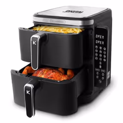 Kitchen Cook AIRFLOW_12 friteuse Double 12 L Autonome 2800 W Friteuse d’air chaud Noir
