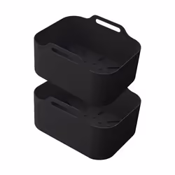 Paniers Cuisson Silicone X2 Silipot2 Black Kitchencook