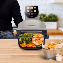 ​SCHNEIDER CONSUMER 3662738048043 friteuse Unique 4 L Autonome 1500 W Friteuse d’air chaud Beige, Noir, Transparent - Vue supplémentaire 6