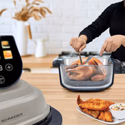 ​SCHNEIDER CONSUMER 3662738048043 friteuse Unique 4 L Autonome 1500 W Friteuse d’air chaud Beige, Noir, Transparent - Vue supplémentaire 7