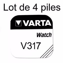 Pile de montre bouton varta 317 SR62SW 1.55v lot 4 piles