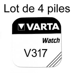 Pile de montre bouton varta 317 SR62SW 1.55v lot 4 piles