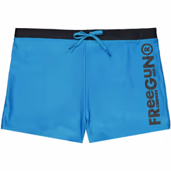 Shorty de bain enfant uni avec logo rubber print couleur
