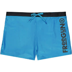 Shorty de bain enfant uni avec logo rubber print couleur